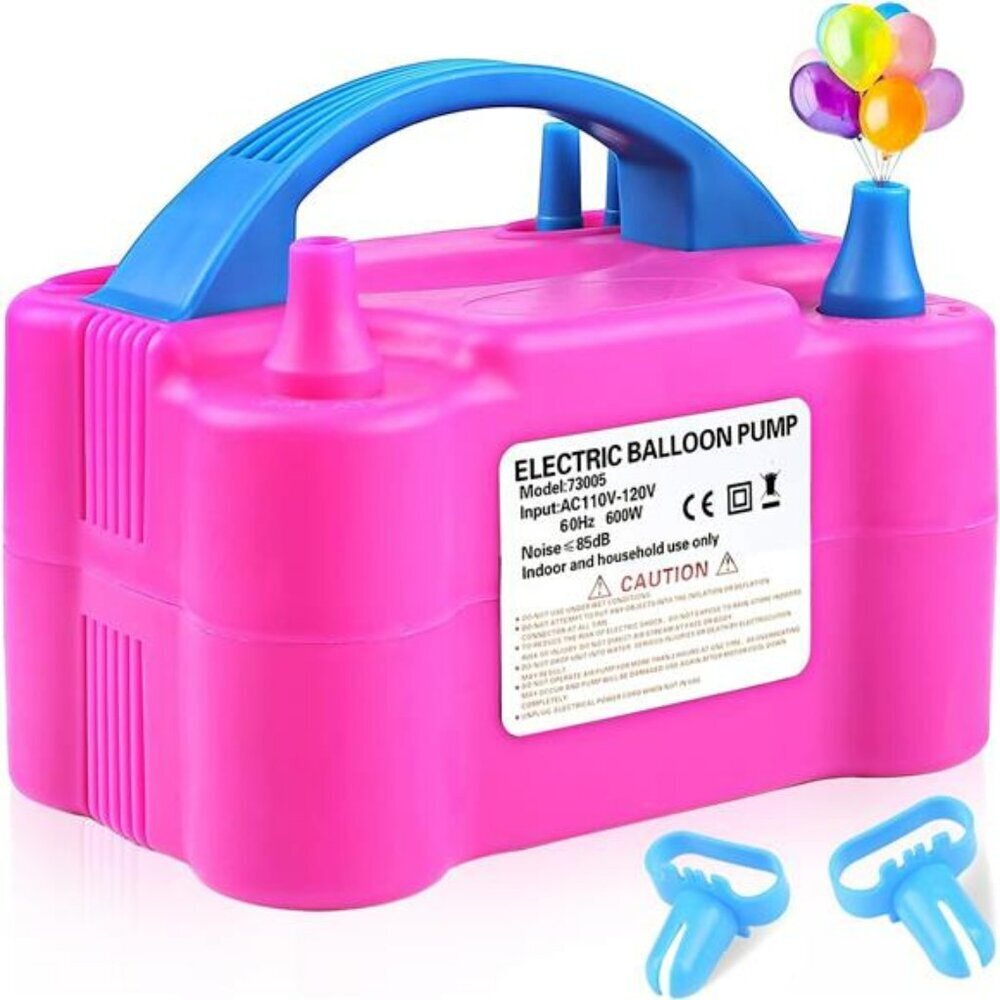 Electric Balloon Pump Dual Nozzle 600W Air Inflator for Party Decorations